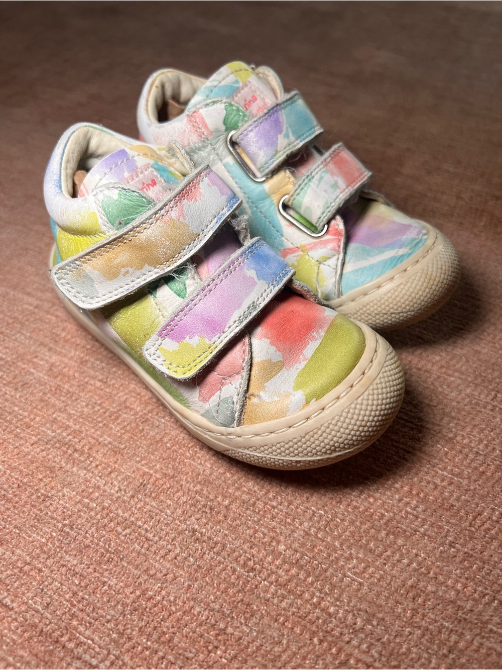Naturino Cocoon Pastel Watercolor Size EU 23 Sneakers Toddler US 6.5
